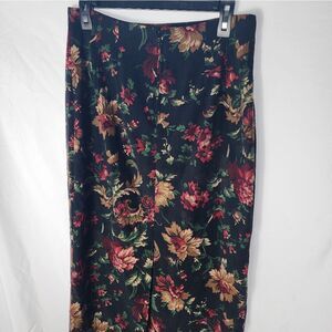 Vintage Romantic Floral Size 10 Tapestry Look Skirt Fairy Goth Whimsy Goth